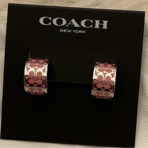 Coach Signature Huggie Earrings